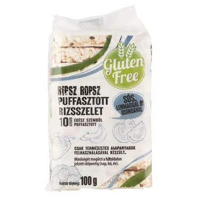 Gárdonyi Ripsz Ropsz 100G Rizsszelet Sós - Lenmaggal és Quinoával