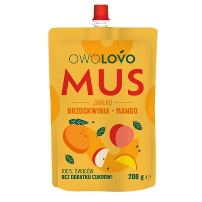 Owolovo 200G MUS 100% Alma-Barack-Mangó püré