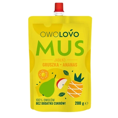 Owolovo 200G MUS 100% Alma-Körte-Ananász püré