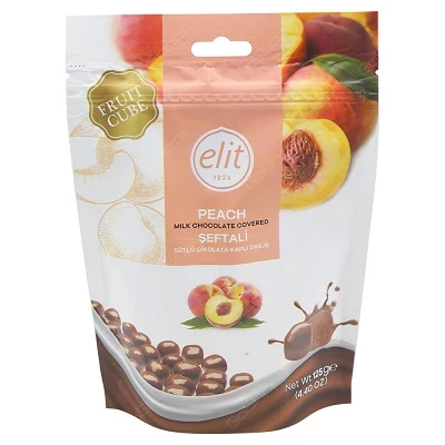 Elit 125G Fruit Cube Barack ízű zselés drazsé tejcsokoládé bevonattal