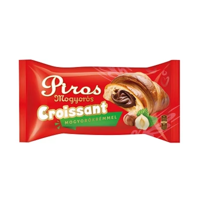 Piros Mogyorós 55G Croissant Mogyorókrémmel
