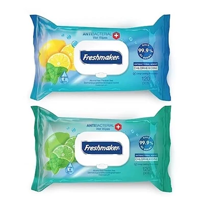Freshmaker Antibakteriális Nedves Törlőkendő 120 lap