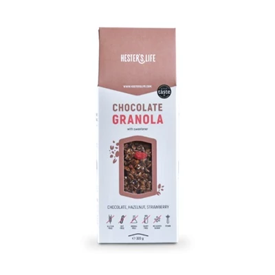 Hester's Life 320G Chocolate Granola - Csokoládés Epres