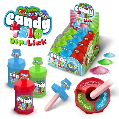 Candy Trio Dip&Lick Nyelvfestő Nyalóka 35G 1227