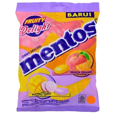 Mentos 121,5G  Fruity Delight Peach-Orange (Asia)