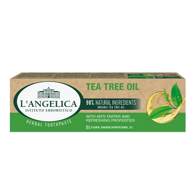 L'Angelica 75 ML Fogkrém fogkő elleni védelem és friss lehellet Teafaolajjal 