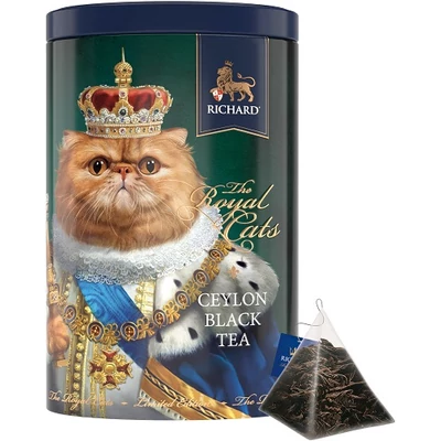 Richard Royal 34G Ceylon Black Tea Cats Red Fémdoboz