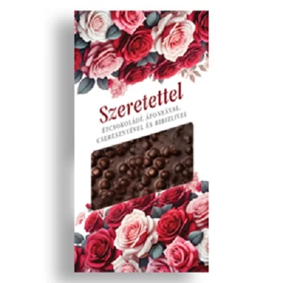 Chocolips 100G Szeretettel - Étcsokoládé Áfonyával Cseresznyével és Ribizlivel