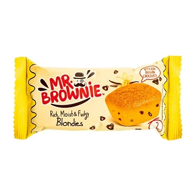 Mr. Brownie 50G Blondies-Vaníliás Piskóta Belga Csokoládé Darabokkal