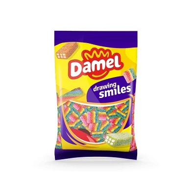 Damel 1Kg Multicolor Bites - Vegyes Gyümölcs Ízű Savanyú Gumicukor (16040)