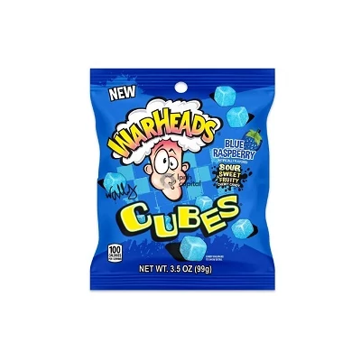 Warheads 99G Blue Raspberry Cubes