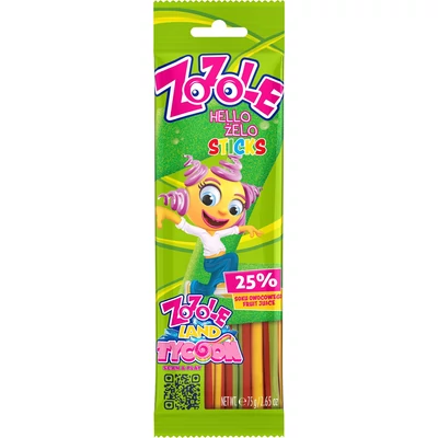 Zozole 75G STICKS gyümölcsízű gumicukor