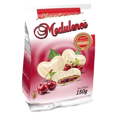 Medulence Fehércsokis Puszedli Meggyes 150g