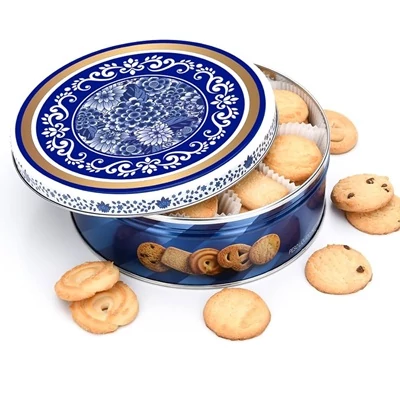 Becky's 400G Butter Flavoured Cookies Tin - Blue/White (996315)