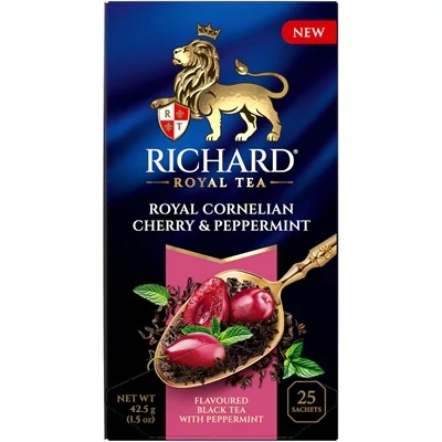 Richard Royal 42,5G Cornelian Cherry & Peppermint - Fekete Tea