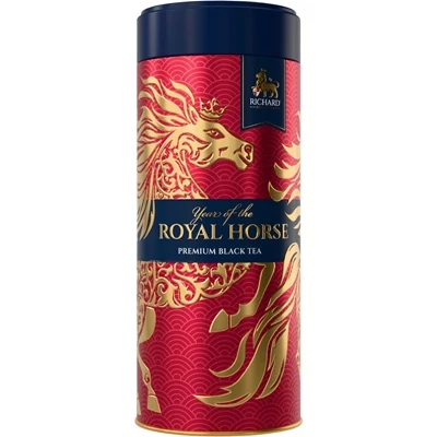 Richard Royal 90G "Royal Horse" - Szálas Fekete Tea Fémdobozban