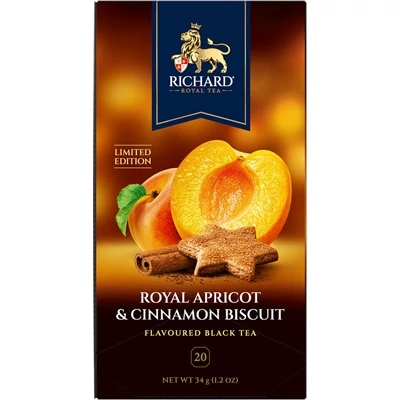 Richard Royal 34G Apricot & Cinnamon Biscuit - Fekete Tea