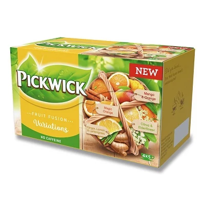 Pickwick Tea 30G Fruit Variations (Sárga) Citrus, Bodza, Narancs, Mangó, Gyömbér Citrom, Citromfű, Narancs 