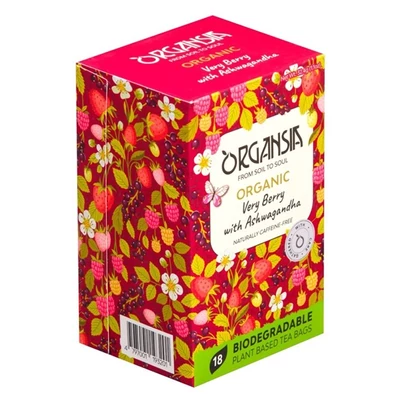 Organisa 27G Piros Bogyósgyümölcs Ashwagandával Bio Tea (18*1,5G)