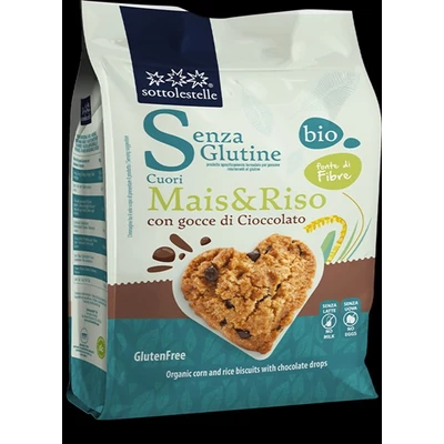 Sottolestelle 250G Bio GM Kukorica- és Rizskeksz Csokoládédarabokkal