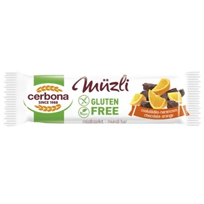 Cerbona Szelet Gluténmentes Csoki - Narancs 35G