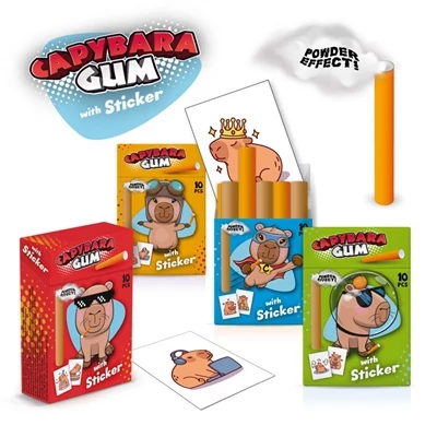 Cigi Rágó 35G Dobozos Bubble Gum Stick Capybara 1303