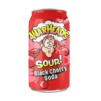 Warheads 0.355L Sour Black Cherry Soda