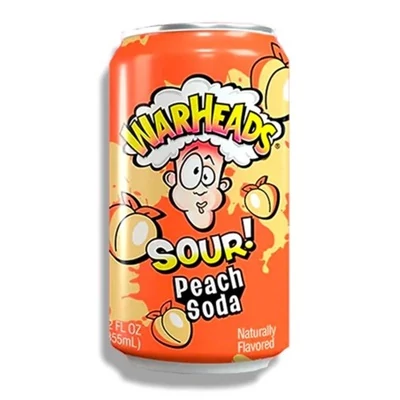 Warheads 0.355L Sour Peach Soda