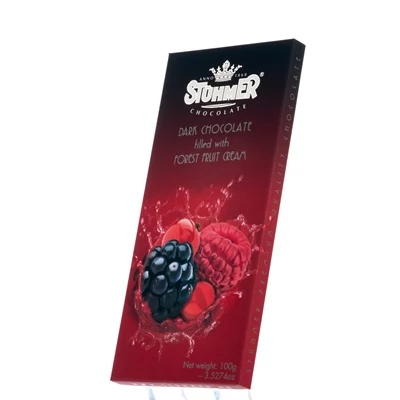 Stühmer 100G Erdei Gyümölcsös krémmel töltött étcsokoládé