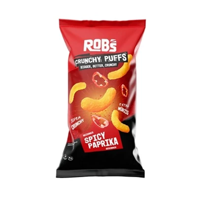 Rob's Crunchy Puffs 130G Spicy Paprika ízű kukoricasnack