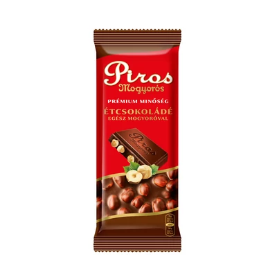 Piros Mogyorós 70G Étcsokoládé