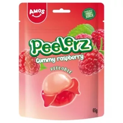 Amos 65G Peelerz Raspberry Gumicukor