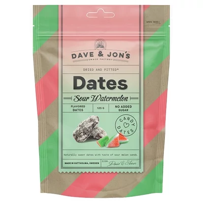 Dave & Jon's 125G Dates Sour Watermelon  - ízesített datolya 