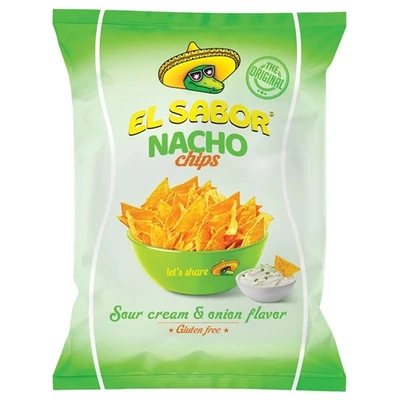 El Sabor 100G Nacho Chips Hagymás-Tejfölös