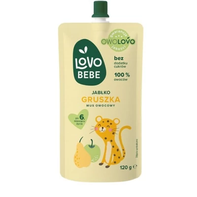 Lovo Bebe 120G Gyümölcspüré Alma-Körte +6h