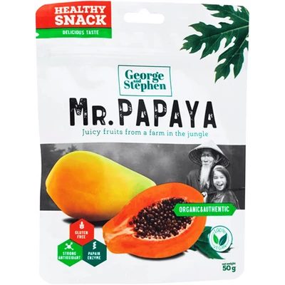 Mr. Papaya 50G Prémium Aszalt Papaya Darabolt