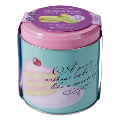 Becky's 74G Lily's Round Tin with Macaron Style Cookies (996600)