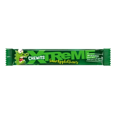 Chewits Xtreme 34G Sour Bites Alma Ízű Cukor Almás Töltelékkel CLCH0006