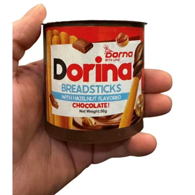 Dorina 50G Mártogatós Ropi Mogyoró Ízű Kakaó Krémmel