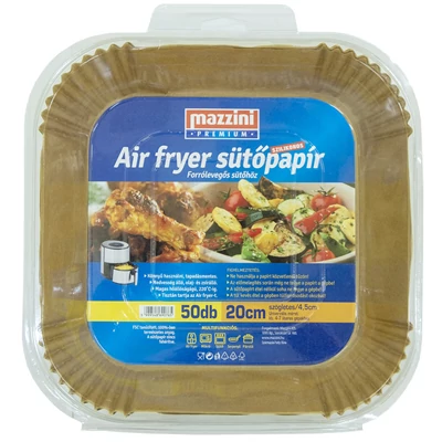 Mazzini PREMIUM Air Fryer sütőpapír 50 db szögletes 20 cm