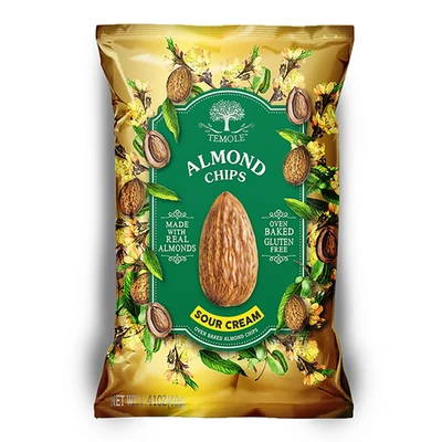 Temole 40G Mandula Chips Tejföl és Hagyma ízű