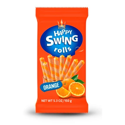 Happy Swing 150G Narancs ízű krémmel töltött ostyarúd