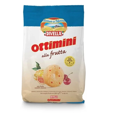 Divella 350G Ottomini Narancsos Citromos és Cseresznyés Keksz