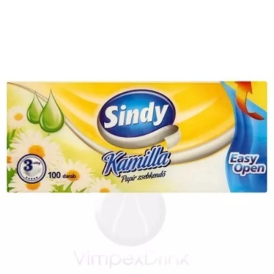 Sindy Papírzsebkendő 3Rtg. Kamillás