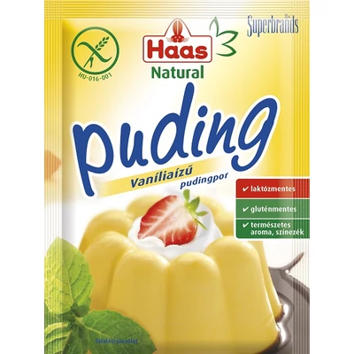 Haas Natural Pudingpor Vanília 40G