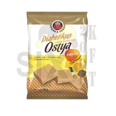 Urbán citromízű krémmel töltött ostya 180 g, diabetikus