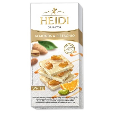 Heidi Gourmette mogyoróval és mazsolával töltött tejcsokoládé 100G