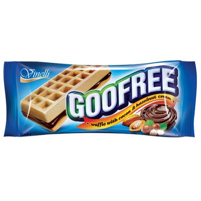 Goofree Kakaós-Mogyorós krémmel töltött gofri 50 G