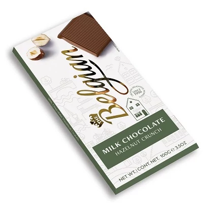 Belgian Milk Hazelnut Crunch 100G Tejcsokoládé Ropogós Mogyoróval BPTL1002