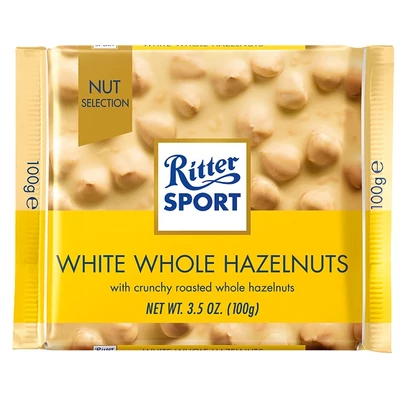 Ritter Sport 100G White Whole Hazelnuts 464125